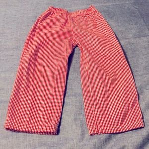 Cecil & Lou 2t Red and white Gingham lined pants